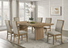 Adina 7-piece Extension Dining Set Distressed Light Brown — product view 1