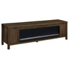 Carey 79-inch TV Stand Fireplace Media Console Dark Pine — product view 1