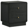 Cavelle 2-drawer Nightstand Bedside Table Black — product view 1