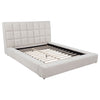 Dreux Upholstered Queen Panel Platform Bed Cream — product view 1