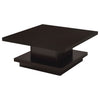 Reston Square Engineered Wood Coffee Table with Casters Cappuccino — product view 1