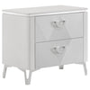Cassia 2-drawer Nightstand Bedside Table White High Gloss — product view 1