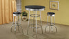 Retro 3-piece Round 1950s Bistro Pub Bar Table Set Black — product view 1