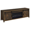 Enfield 71-inch TV Stand Fireplace Media Console Dark Pine — product view 1