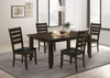 Dalila 5-piece Rectangular Dining Table Set Cappuccino — product view 1