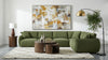 Elysia 6-piece Fabric Upholstered Modular Sectional Sofa Green — product view 1