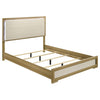 Hyland Wood Queen LED Panel Bed Natural and White — product view 1