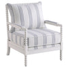 Blanchett Upholstered Bobbin Accent Chair White — product view 1