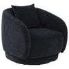 Arnaud Chenille Upholstered Swivel Accent Chair Navy — product view 1