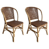 Lexley Woven Rattan Dining Side Chair Brown (Set of 2) — product view 1
