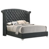 Melody Upholstered Queen Wingback Bed Grey — product view 1