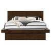Jessica Wood Queen LED Panel Bed Cappuccino — product view 1