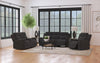 Brentwood 3-piece Upholstered Reclining Sofa Set Charcoal — product view 1