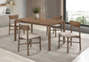 Parkridge 5-piece 59-inch Wood Dining Set Natural Walnut — product view 1