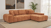 Octavia Tufted 2-Piece Sectional Chaise Sofa Orange — product view 1