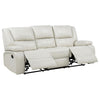 Camila Upholstered Motion Reclining Sofa White — product view 1