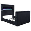 Tisdall Queen Flame Visualizer Wingback TV Bed Black — product view 1