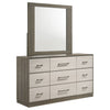 Fenwick 9-drawer Dresser with Mirror Grey Oak — product view 1