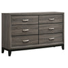 Watson 6-drawer Dresser Grey Oak — product view 1