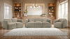 Dorset 3-piece Upholstered Round Track Arm Sofa Set Brown — product view 1