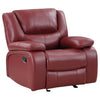 Camila Upholstered Glider Recliner Chair Red — product view 1