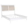 Bexhill 56-inch Upholstered Queen Panel Bed White — product view 1