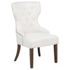 Baney Fabric Upholstered Dining Side Chair Cream and Dark Oak — product view 1
