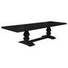 Phelps 123-inch Extension Leaf Dining Table Distressed Noir — product view 1
