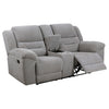 Gilson Chenille Upholstered Reclining Loveseat Grey — product view 1