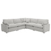 Collins 5-piece Modular Power Reclining Sectional Grey — product view 1