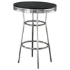 Retro Round 30-inch 1950's Bistro Pub Height Bar Table Black — product view 1