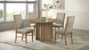 Adina 5-piece Round Dining Table Set Distressed Light Brown — product view 1