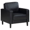 Ruth Upholstered Track Arm Accent Chair Black — product view 1