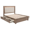 Kenora 56-inch Queen LED Storage Bed Barley Brown — product view 1