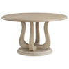 Trofello Round 60-inch Pedestal Dining Table White Washed — product view 1