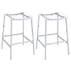 Jovani Acrylic Backless Bar Stool Chrome (Set of 2) — product view 1
