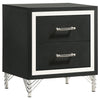 Lucia 2-drawer Nightstand Bedside Table Black — product view 1