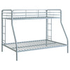 Carson Metal Twin Over Full Bunk Bed Glossy Silver — product view 1