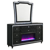 Lorient 8-drawer LED Flame Box Dresser and Mirror Black — product view 1