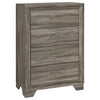 Wright 4-drawer Chest of Drawers Brown Oak — product view 1