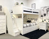Dock48 Beadboard Full/Full Bunk Bed with Stairs — White