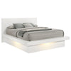 Jessica Wood Queen LED Panel Bed Snow White — product view 1