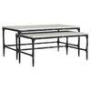 Ebby 2-piece Genuine Marble Top Nesting Coffee Tables White — product view 1