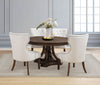 Ridgewell 5-piece Round Pedestal Dining Set Dark Oak — product view 1