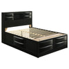Briana Wood Queen Storage Bookcase Bed Black — product view 1