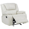 Camila Upholstered Glider Recliner Chair White — product view 1
