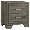 Wright 2-drawer Nightstand Bedside Table Brown Oak — product view 1