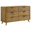 Bennett 6-drawer Bedroom Dresser Cabinet Light Oak — product view 1