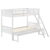Littleton Wood Twin Over Full Bunk Bed White — product view 1
