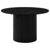 Hamlyn 47-inch Round Wood Dining Room Table Black — product view 1